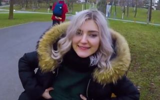 Cute Czech teen swallows cum for
