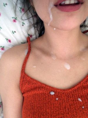 Amateur young, the first time facial