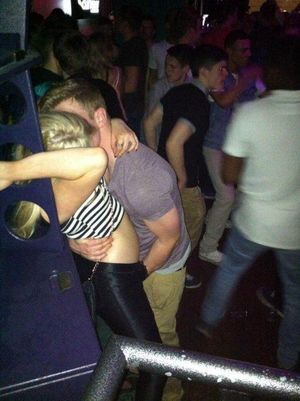 Guys groping drunk girls at the club